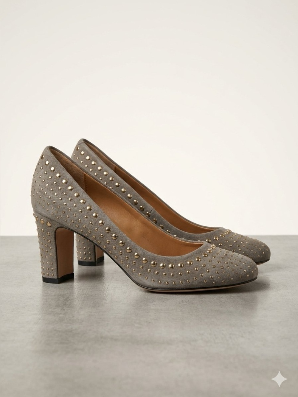 Van Eli • Suede Studded Heels